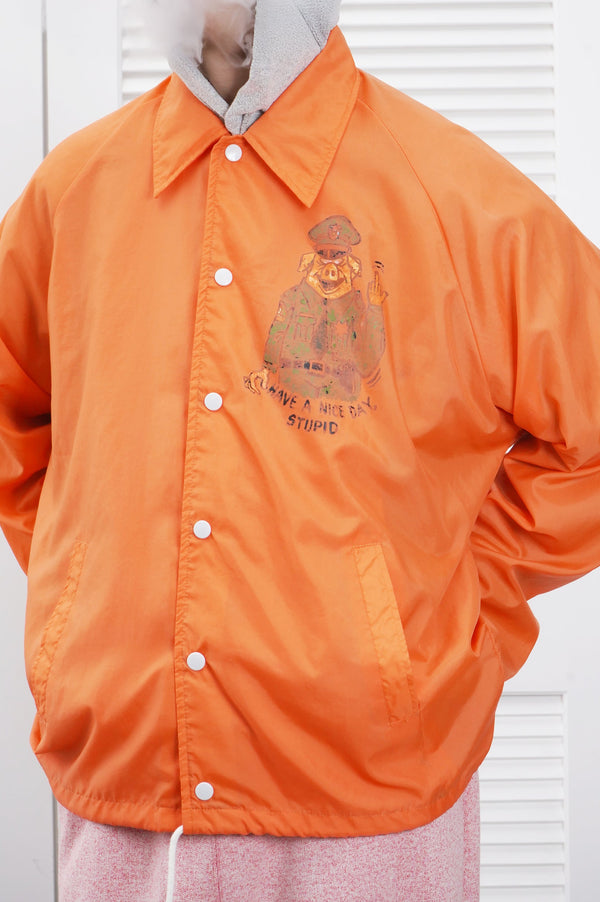 80's "HI GEAR" -"HAVE A NICE DAY STUPID" Nylon Coach Jacket-