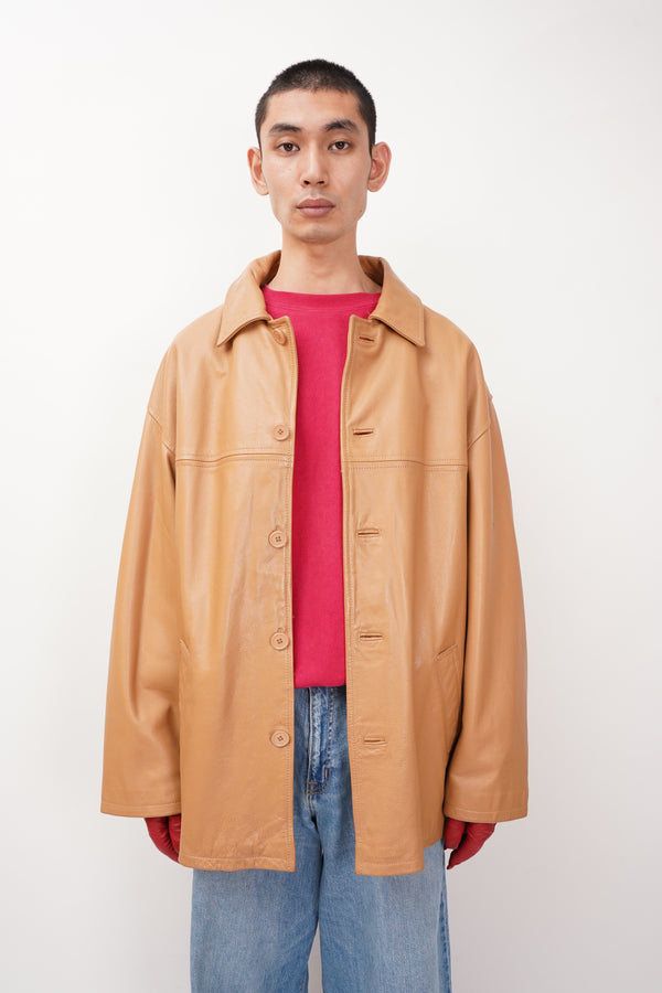 "Unknown" -Leather Car Coat-