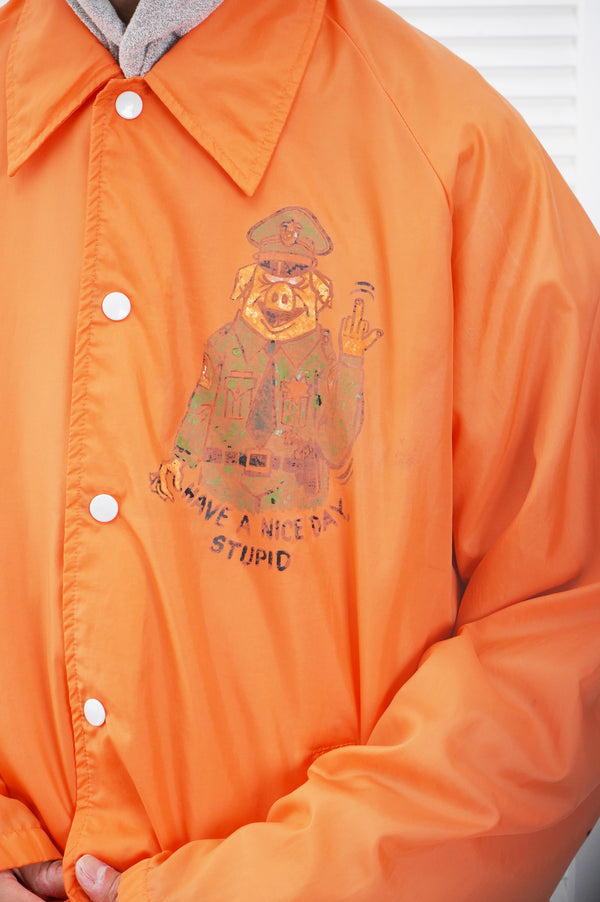 80's "HI GEAR" -"HAVE A NICE DAY STUPID" Nylon Coach Jacket-