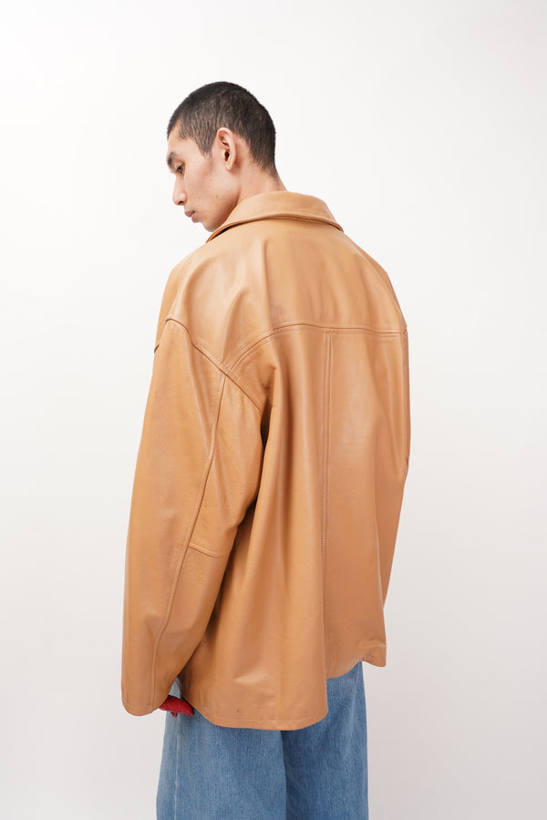 "Unknown" -Leather Car Coat-