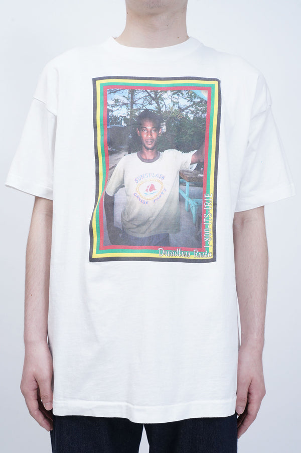 90's  "FRUIT OF THE LOOM" -Rasta Color Printed S/S Tee-