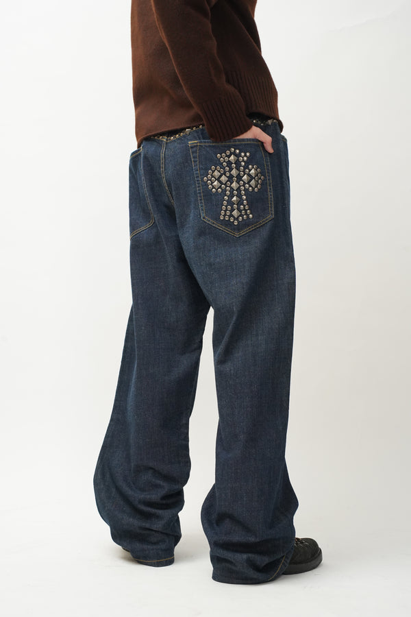 2000's "Sean John" -Cross Studs Design Denim Pants-