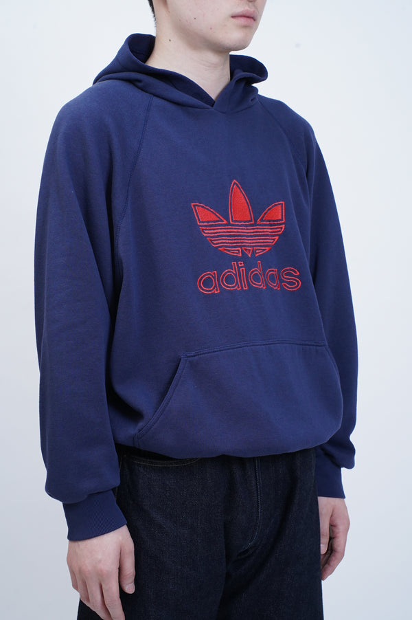 80's "adidas" -Logo Embroidery Sweat Hoodie-