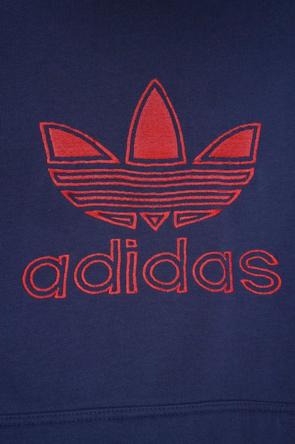 80's "adidas" -Logo Embroidery Sweat Hoodie-