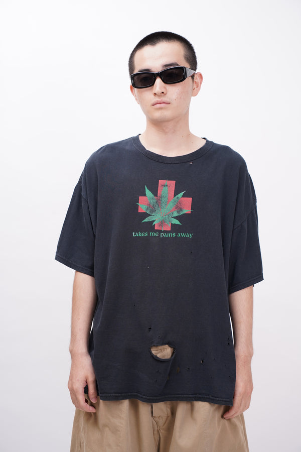 "Unknown" -"takes me pains away" Printed S/S Tee-