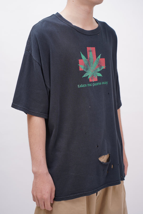 "Unknown" -"takes me pains away" Printed S/S Tee-