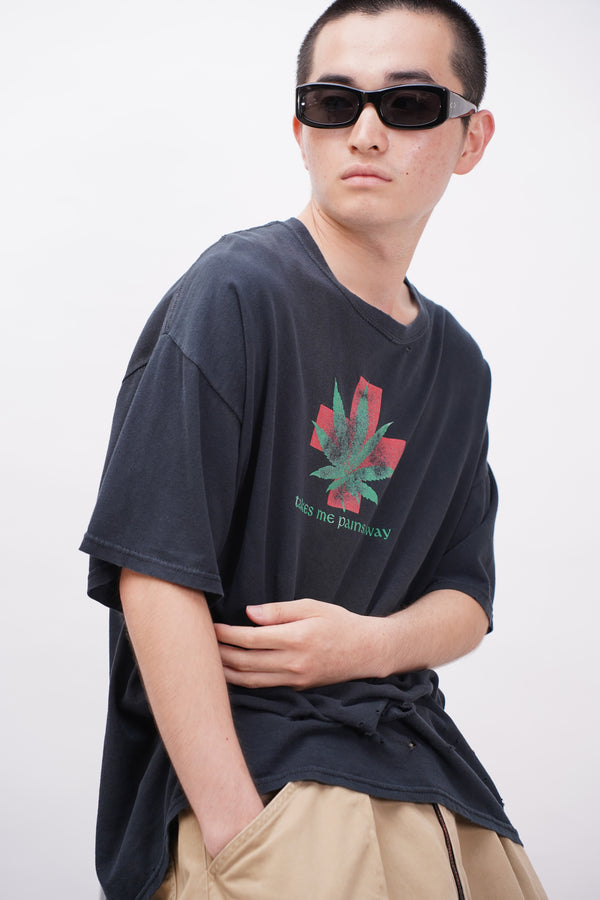 "Unknown" -"takes me pains away" Printed S/S Tee-