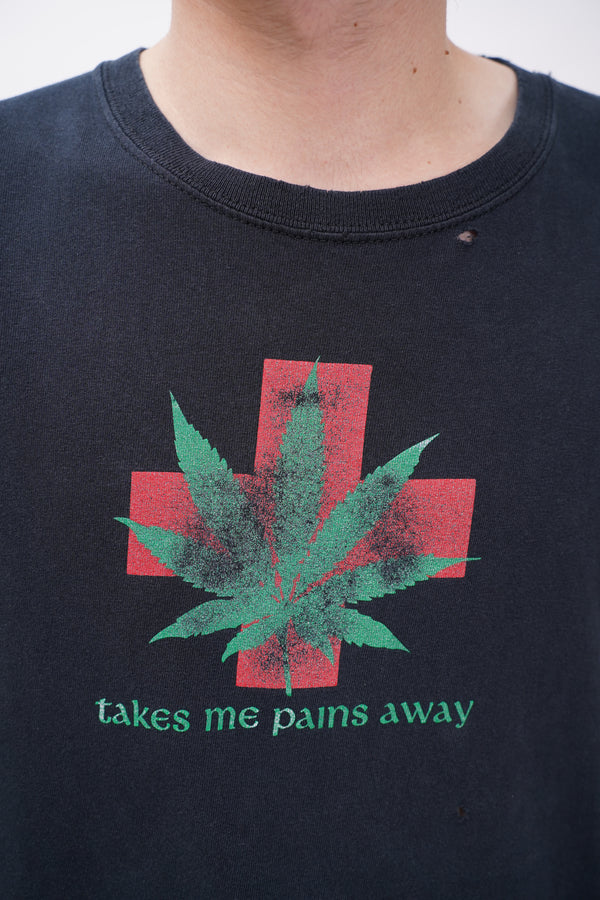 "Unknown" -"takes me pains away" Printed S/S Tee-