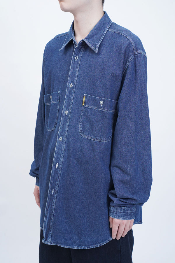 90's "ARMANI JEANS" -Denim L/S Shirt-
