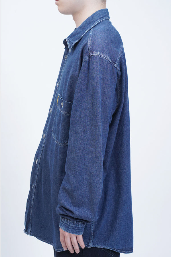90's "ARMANI JEANS" -Denim L/S Shirt-