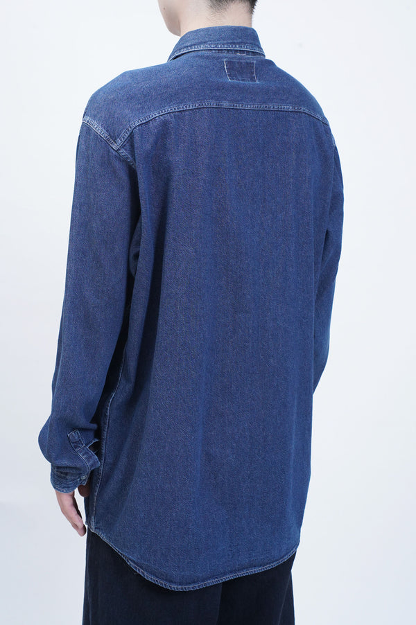90's "ARMANI JEANS" -Denim L/S Shirt-