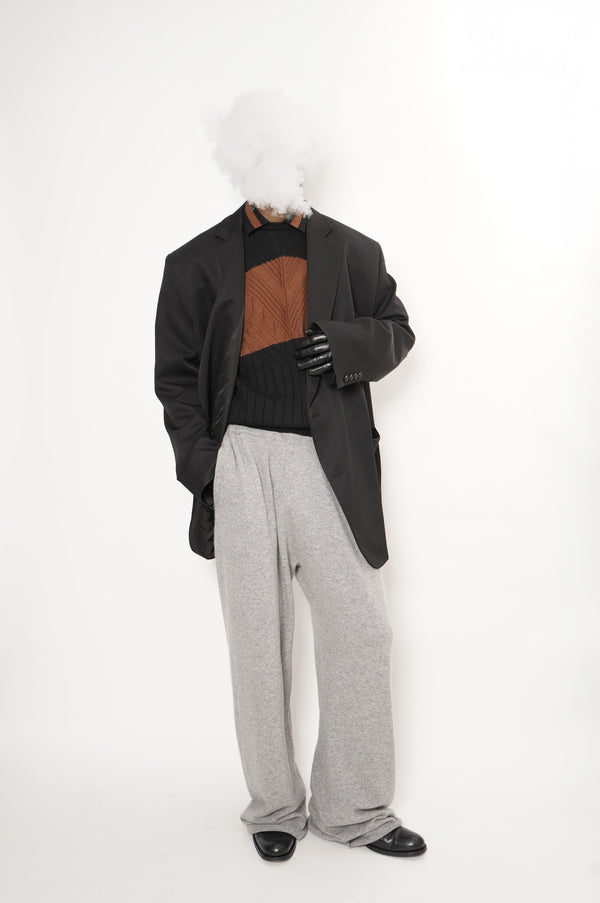 "GIANFRANCO FERRE" -Wool Knit Sweater w/Collar-