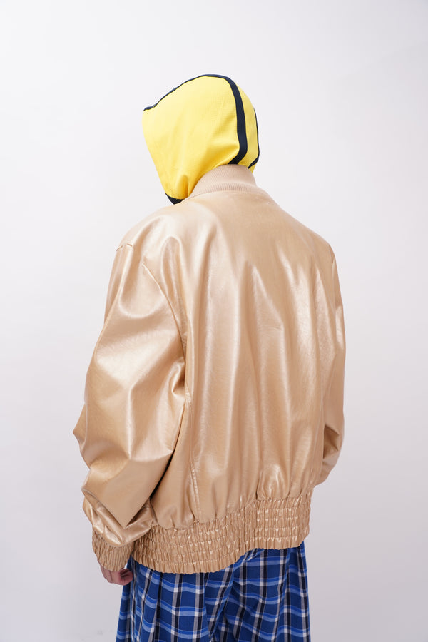 "ROCA WEAR" -Fake Leather Zip-Up Blouson-