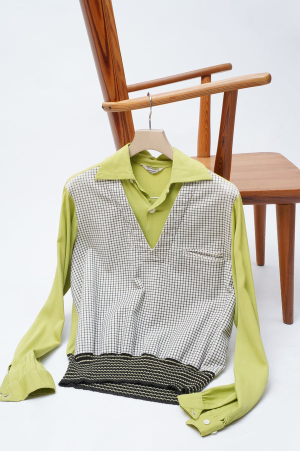 50's "MARLBORO" -Fake Layered Rayon Shirt-