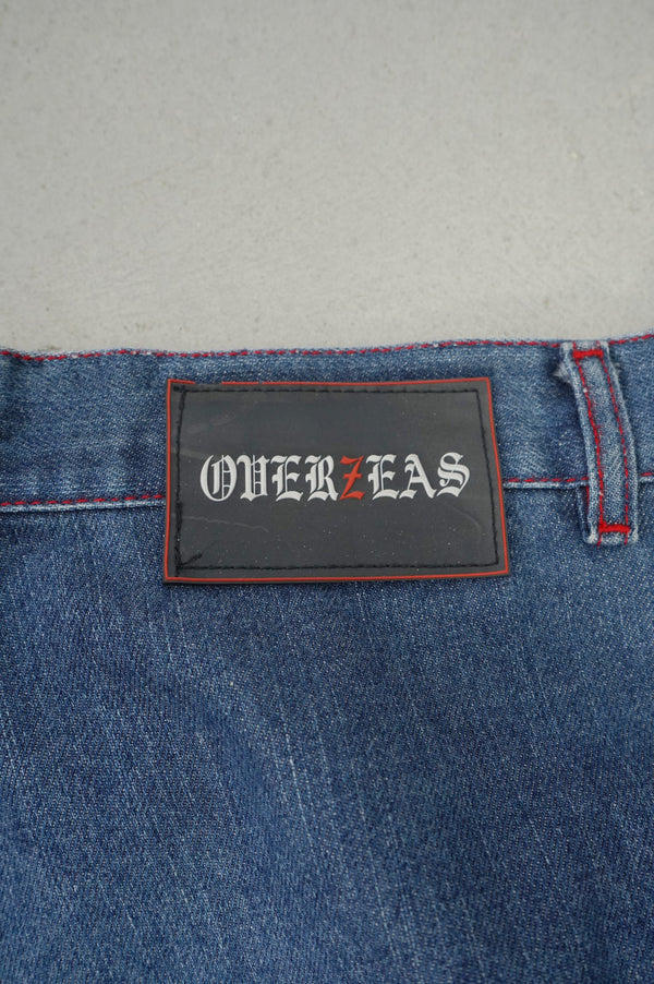 "OVERZEAS STREETWEAR" -Multi Pocket Baggy Denim Pants-