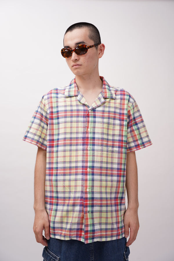 90's "Polo by Ralph Lauren" -Cotton S/S Open Collar Shirt-