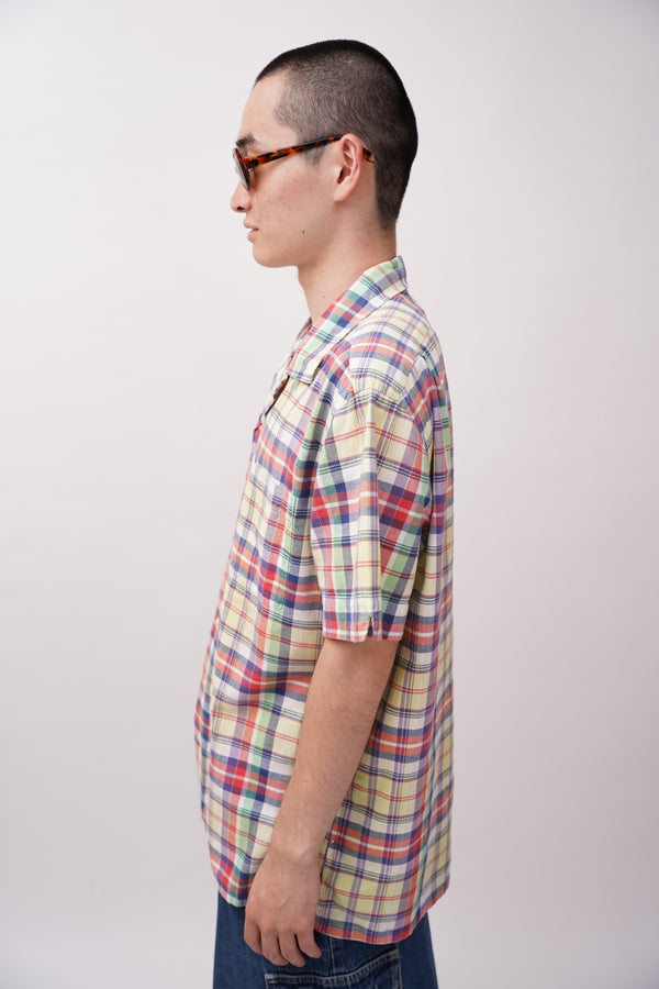 90's "Polo by Ralph Lauren" -Cotton S/S Open Collar Shirt-