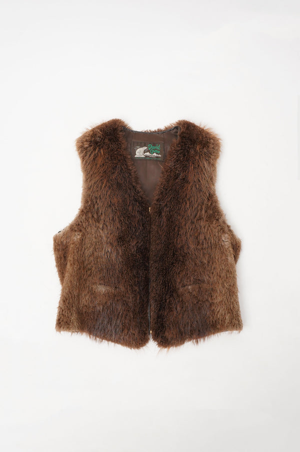 60's "David Green" -Real Fur Vest-