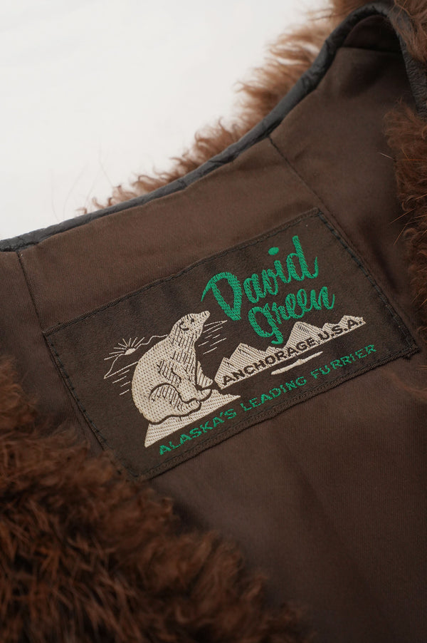 60's "David Green" -Real Fur Vest-