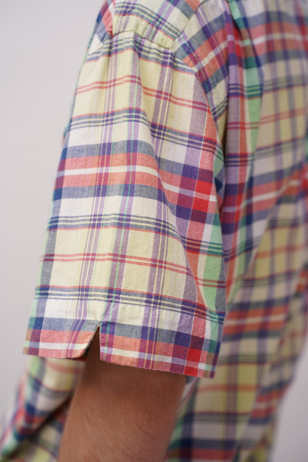 90's "Polo by Ralph Lauren" -Cotton S/S Open Collar Shirt-