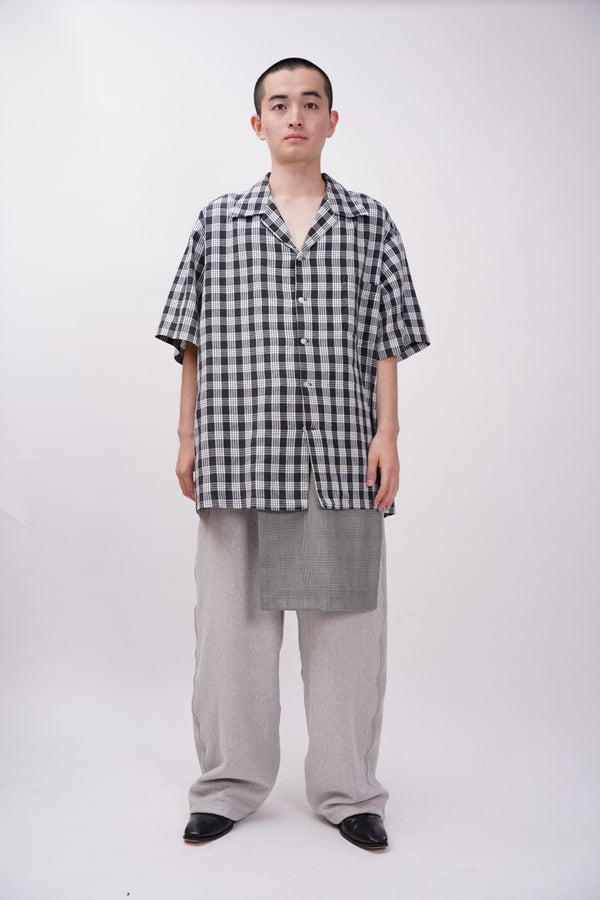 "hoku" -Cotton S/S Open Collar Shirt-