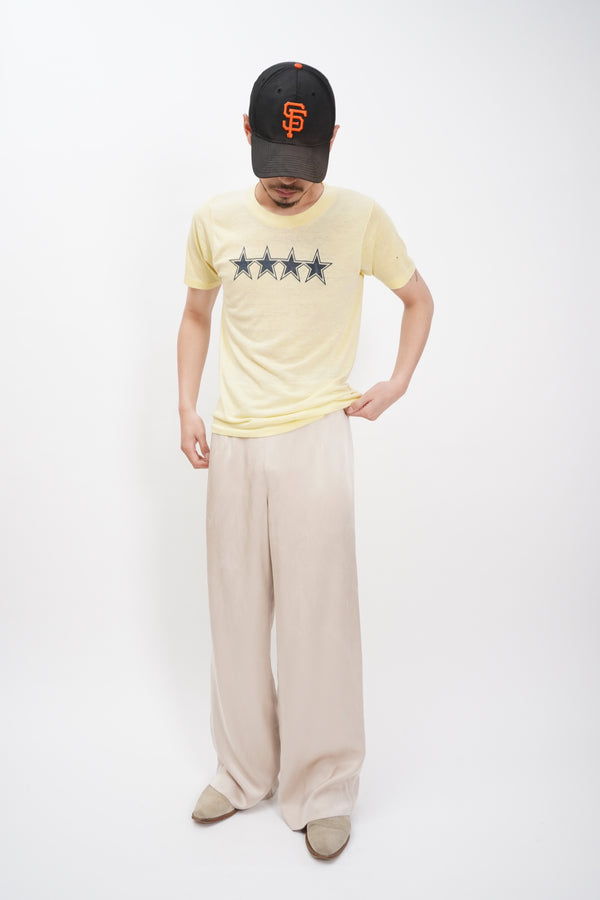 70's "UNKNOWN" -"4STAR TENNIS ACADEMY" Print S/S Tee-