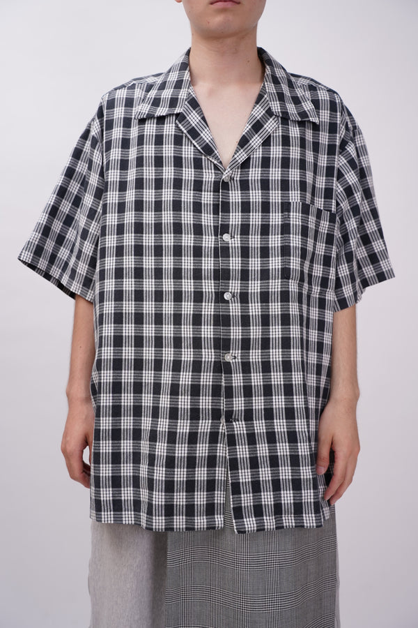 "hoku" -Cotton S/S Open Collar Shirt-