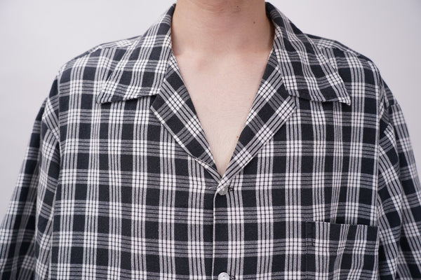 "hoku" -Cotton S/S Open Collar Shirt-