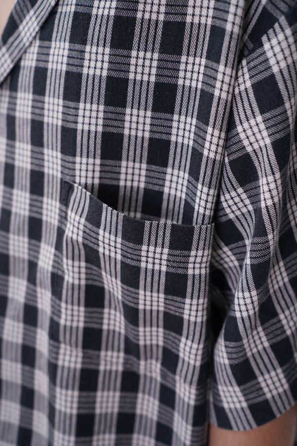 "hoku" -Cotton S/S Open Collar Shirt-