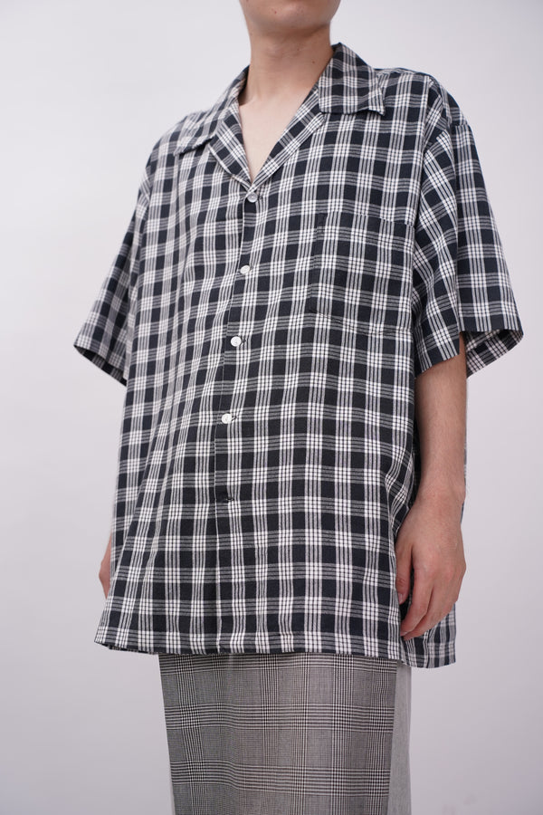 "hoku" -Cotton S/S Open Collar Shirt-