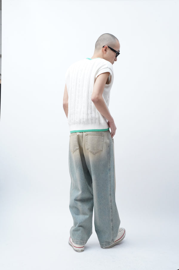 "FRED PERRY" -Cable Knit Tennis Vest-