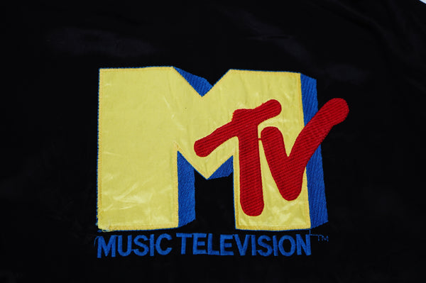 80’s "MTV" -Logo Embroidery Satin Jacket-