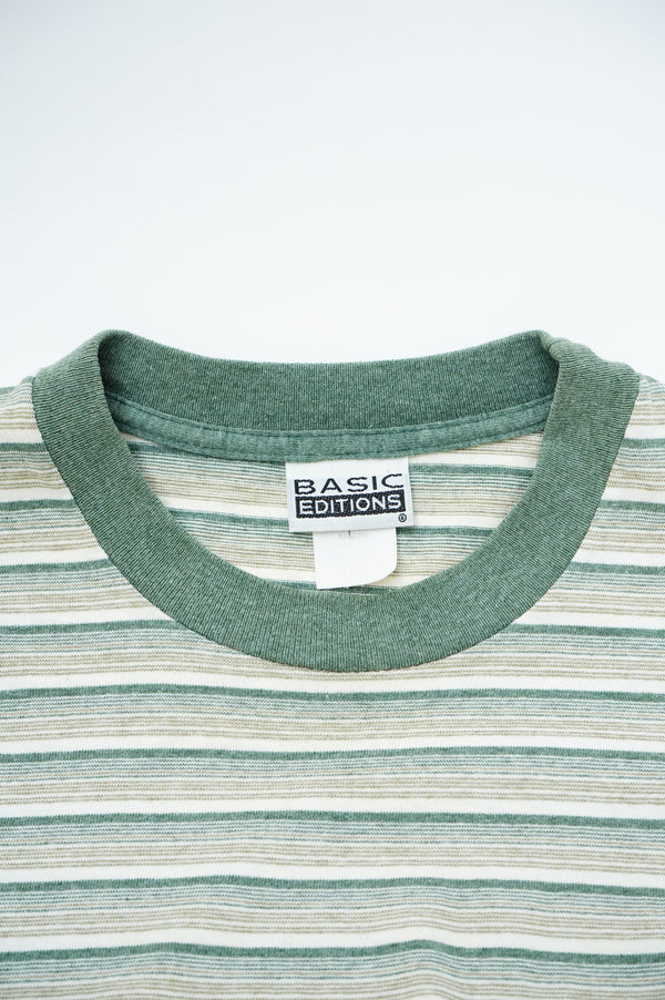 90's "BASIC EDITIONS" -Border Pattern S/S Tee-
