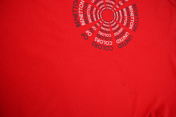 90's "UNITED COLOR OF BENETTON" -Circle Logo Print S/S Tee-