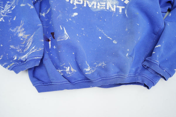 90's "b.u.m. equipment" -Logo Printed Wide Sweat Shirt (Paint)-