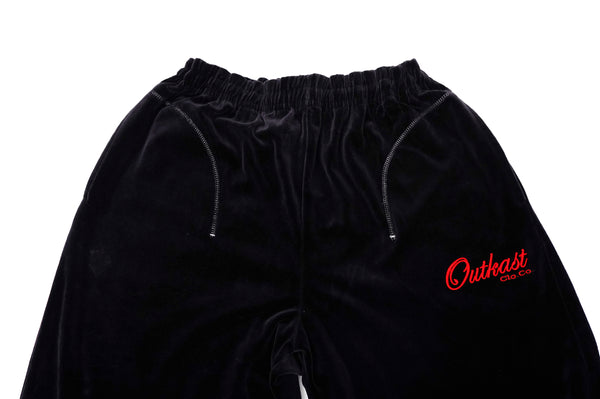 "OUTKAST" -Velour Wide Pants-