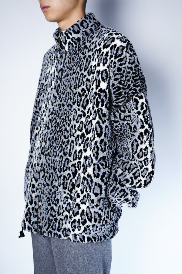 "EZZE WEAR" -Leopard Pattern Fleece Jacket-