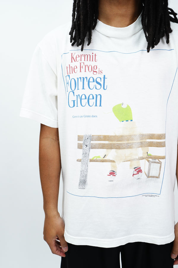 90's "TULTEX" -"Kermit the Frog is Forrest Green" Parody Print S/S Tee-