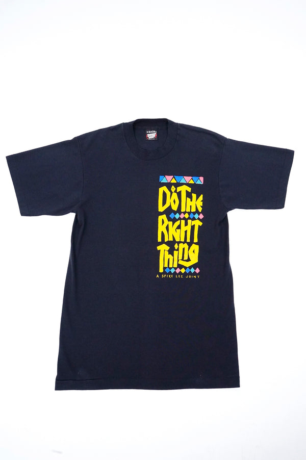 80's "SCREEN STARS" -"DO THE RIGHT THING" Print S/S Tee-