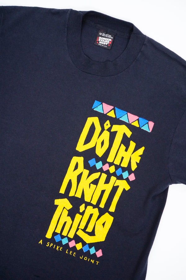 80's "SCREEN STARS" -"DO THE RIGHT THING" Print S/S Tee-
