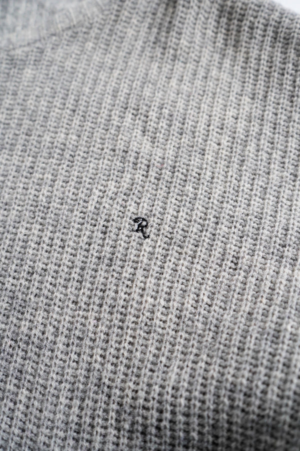"RAF SIMONS" -Logo Embroidery Mohair/Polyamide S/S Knit Sweater-