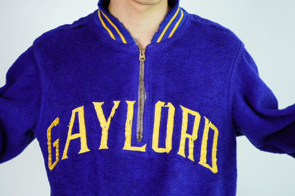 50's "LOWE & CAMPBELL" -"GAYLORD" Fleece Studium Pullover Jacket-