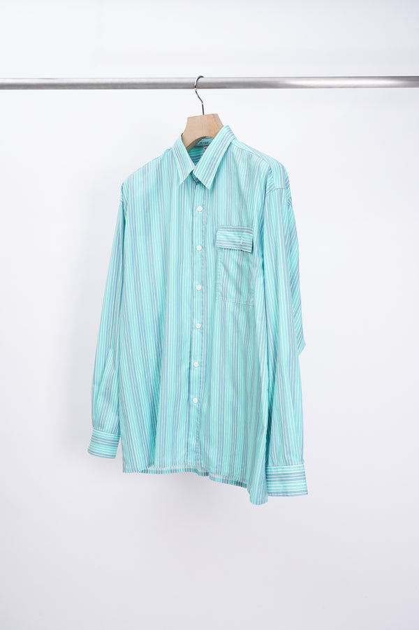 80's "marimekko" -Stripe Pattern L/S Shirts-