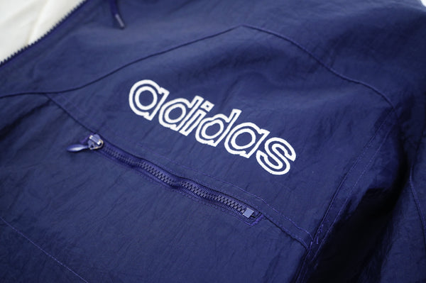 90's "adidas" -Logo Embroidery Hooded Jacket-