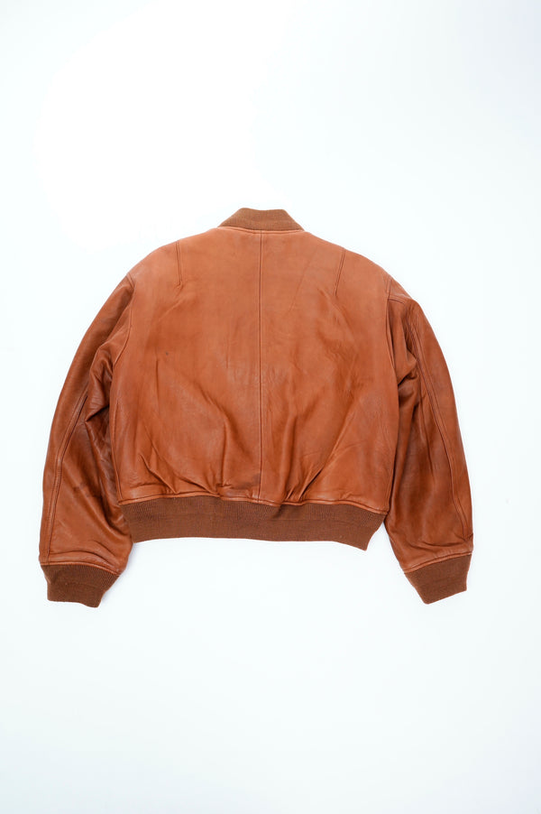 90's "POLO by Ralph Lauren" -"MA-1 Type" Leather Flight Jacket-