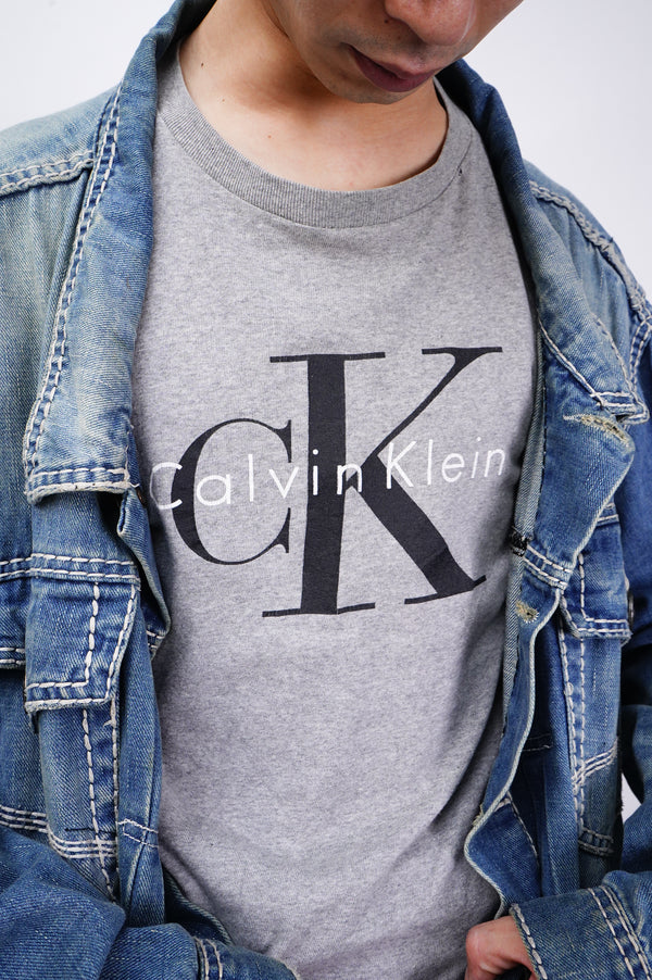 90's "Calvin Klein" -Logo Printed S/S Tee-