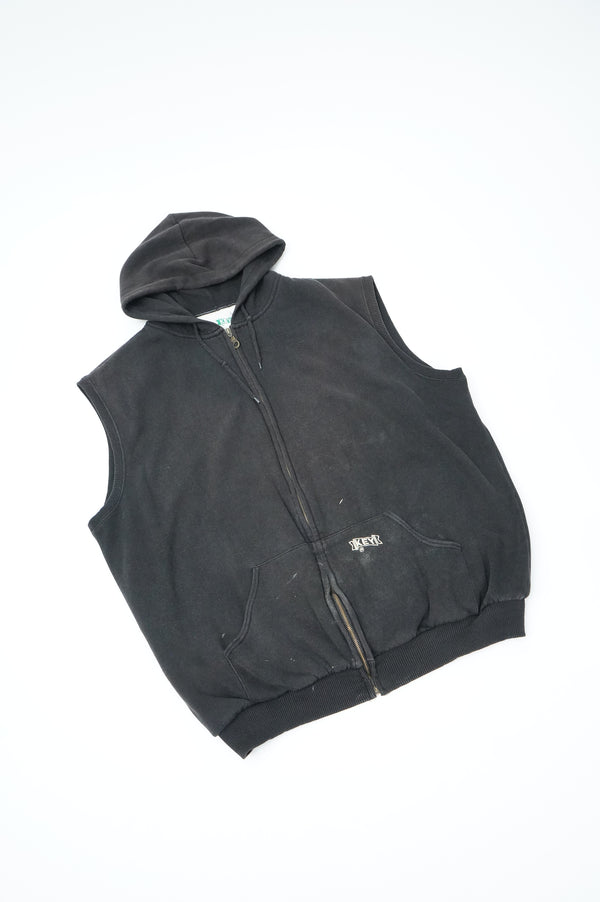 90's "KEY" -Thermal Liner Zip Up Sweat Vest-