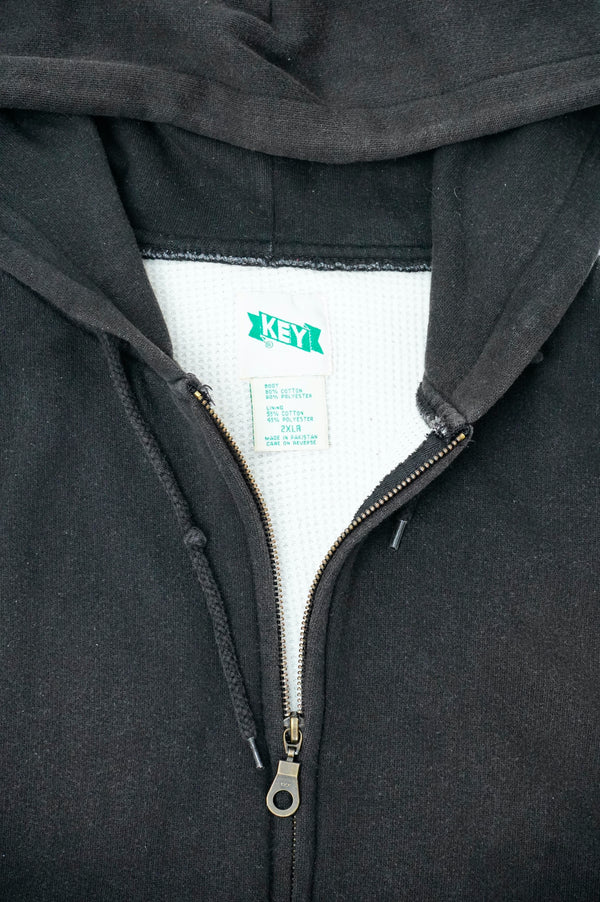 90's "KEY" -Thermal Liner Zip Up Sweat Vest-