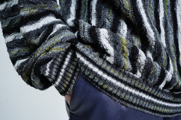 “Protege” —Crew Neck 3D Knit Sweater-