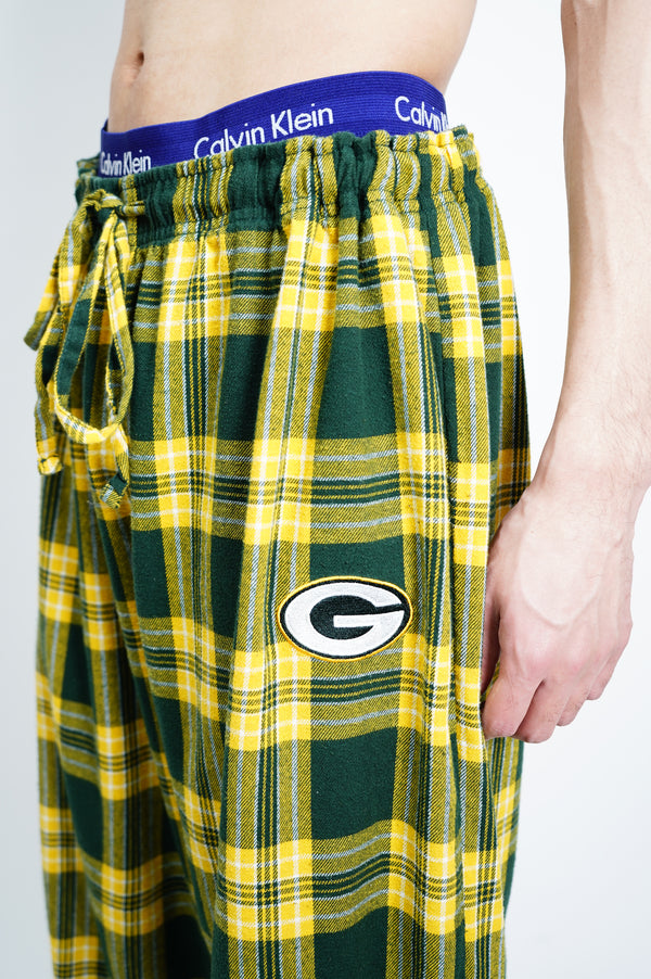 “GREEN BAY PACKERS” -Check Patterned Pajama Pants-